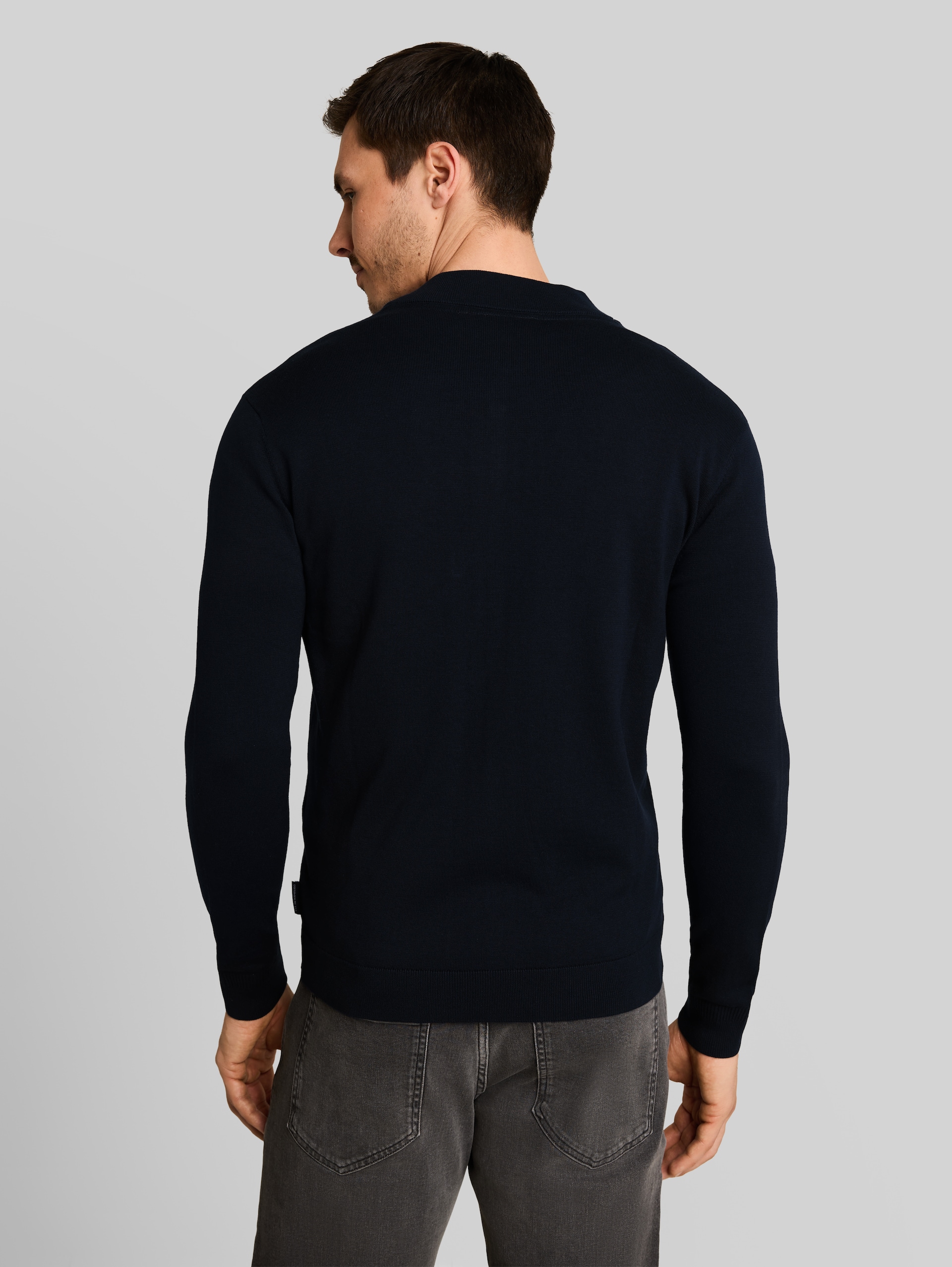 Strickjacke mit Seidenanteil - sky captain blue