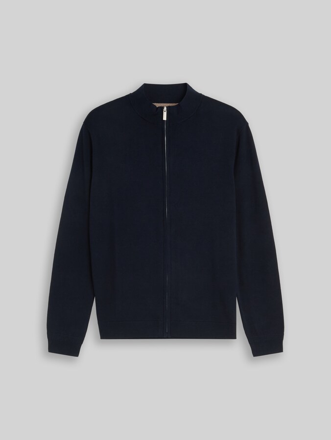 Gebreid vest met zijde door Men, sky captain blue