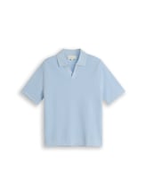 Nicht ausgewählt, Piqué Strick-Poloshirt aus Baumwolle von Tom Tailor, blau