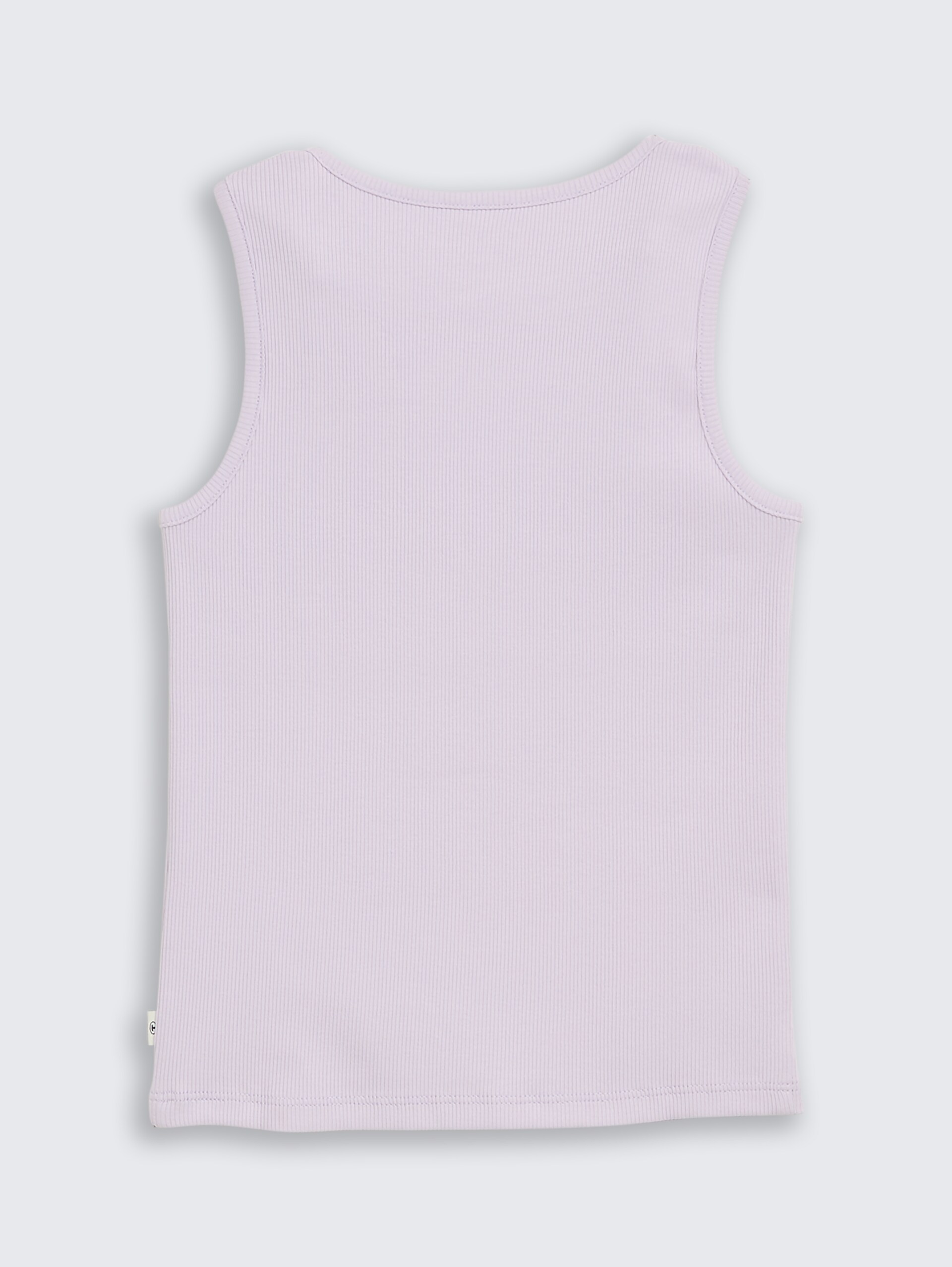 Geribbeld topje met knoopdetail - cool lilac