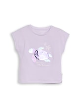 Niet geselecteerd, T-shirt met omkeerbare pailletten door Tom Tailor, paars