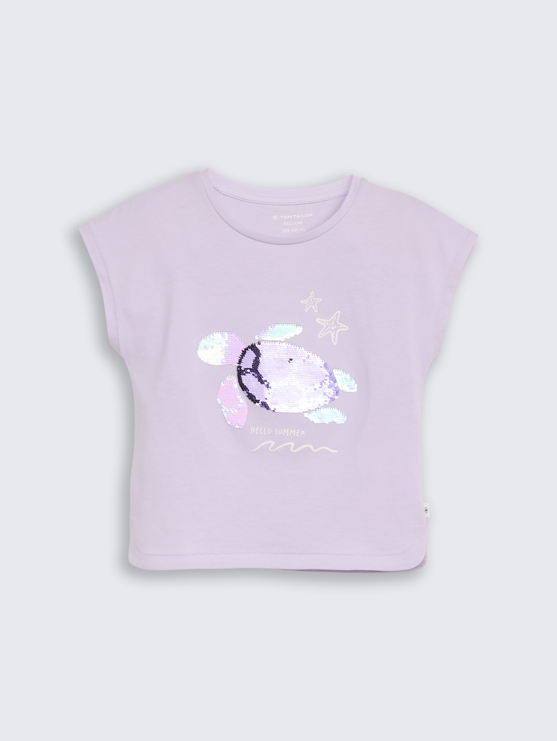 T-shirt met omkeerbare pailletten - cool lilac - Product vooraanzicht
