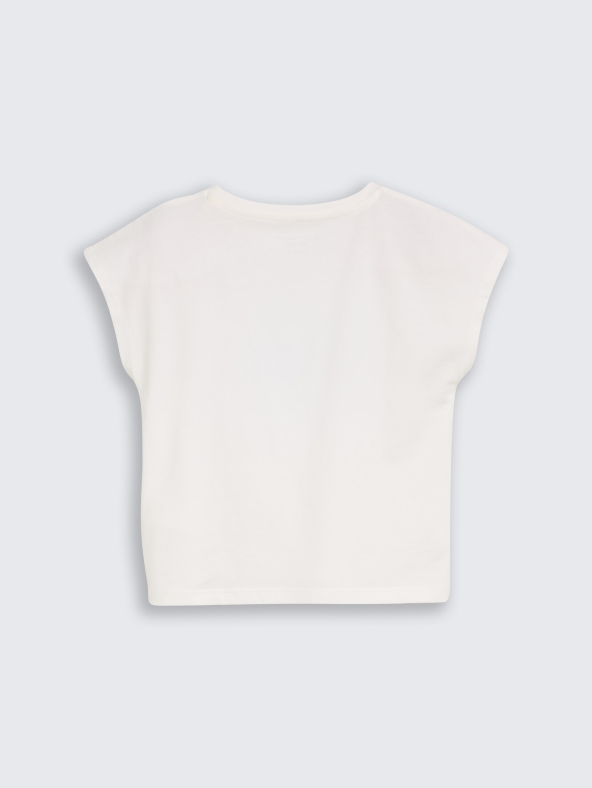 T-shirt met knoopdetail - Whisper White