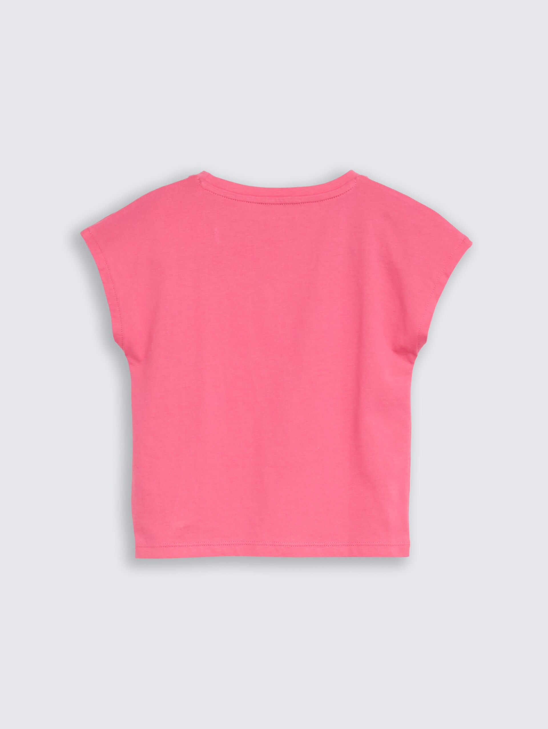 T-shirt met knoopdetail - Flashy Pink