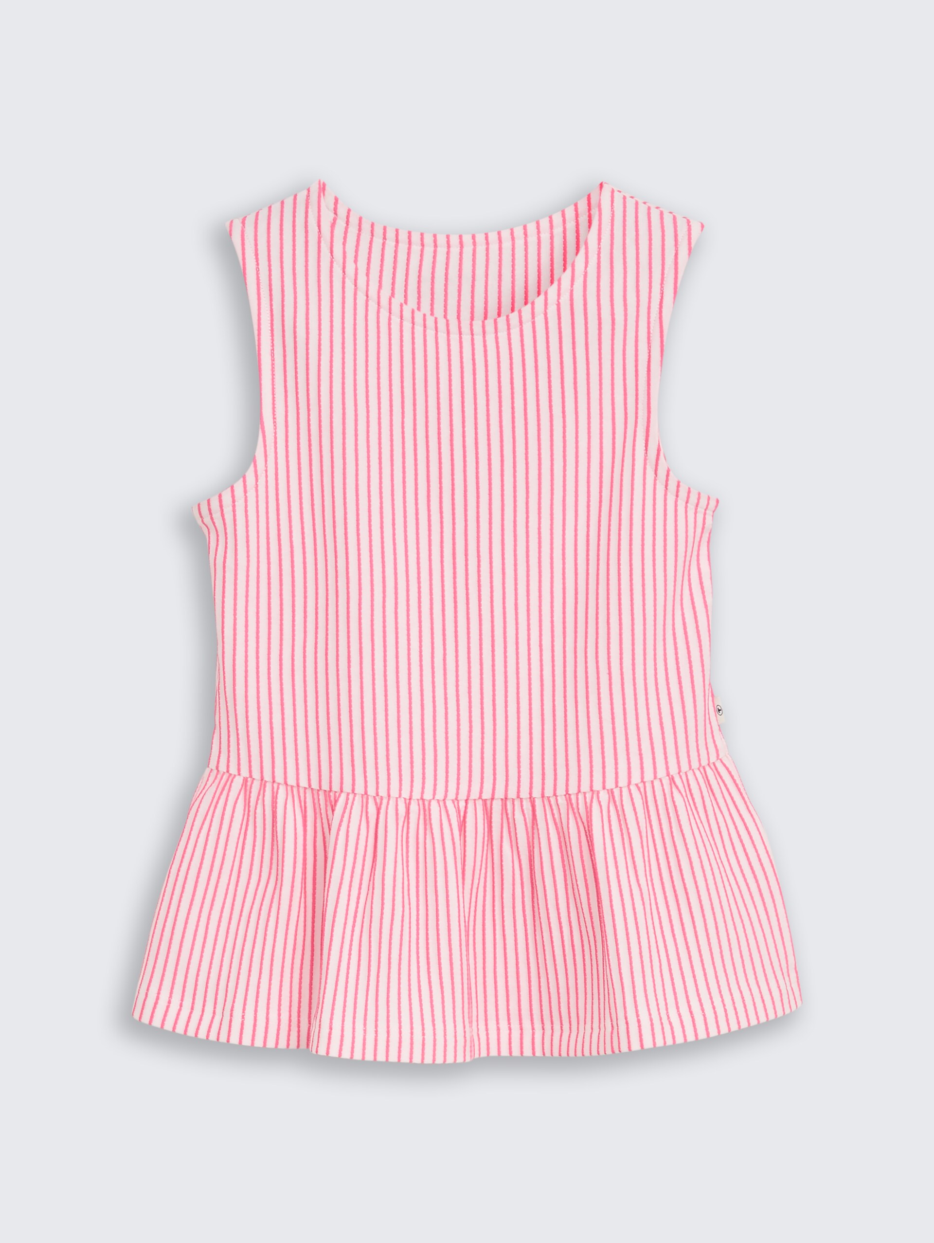 T-shirt met streepjesmotief - vertical pink white stripe - Product vooraanzicht