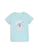 Geselecteerd, T-shirt met print door Tom Tailor, paars