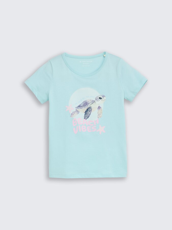 T-Shirt mit Print von Mini Girls, cool lilac