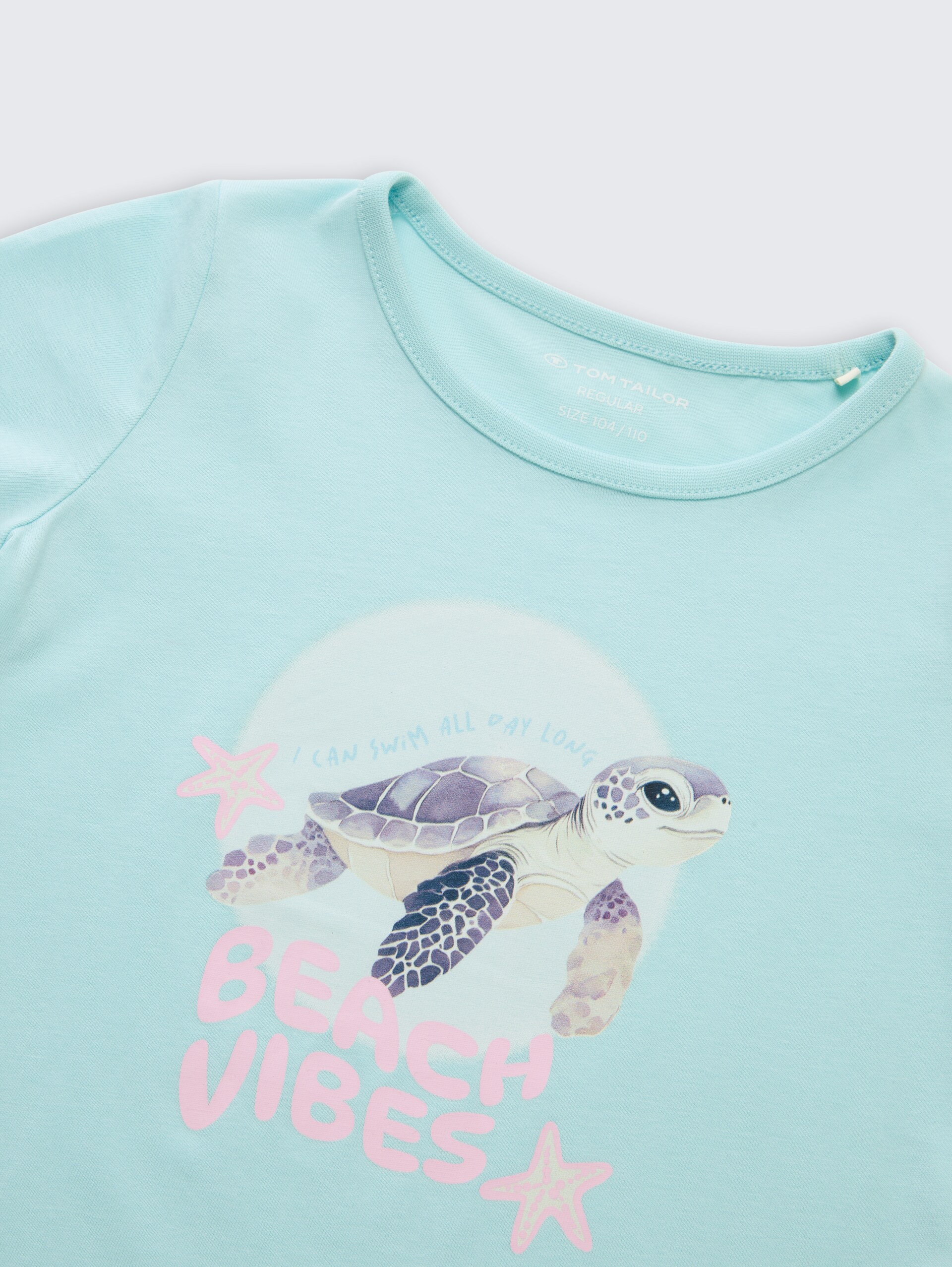 T-shirt met print - cool lilac - Detailaanzicht model