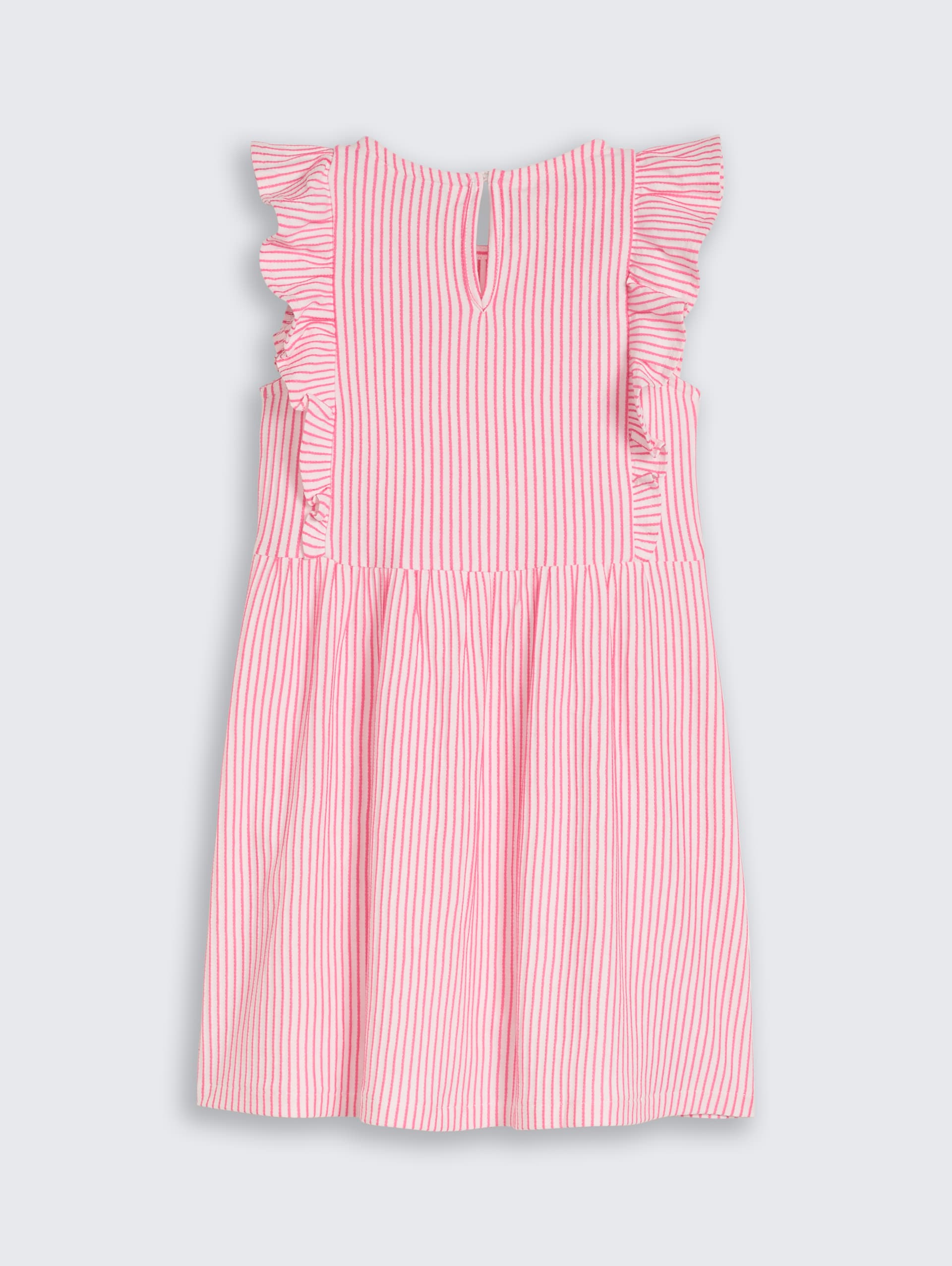 Mini-Kleid mit Streifenmuster - vertical pink white stripe