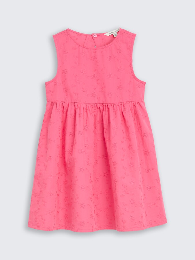 Mini-Kleid mit Stickerei von Mini Girls, Flashy Pink