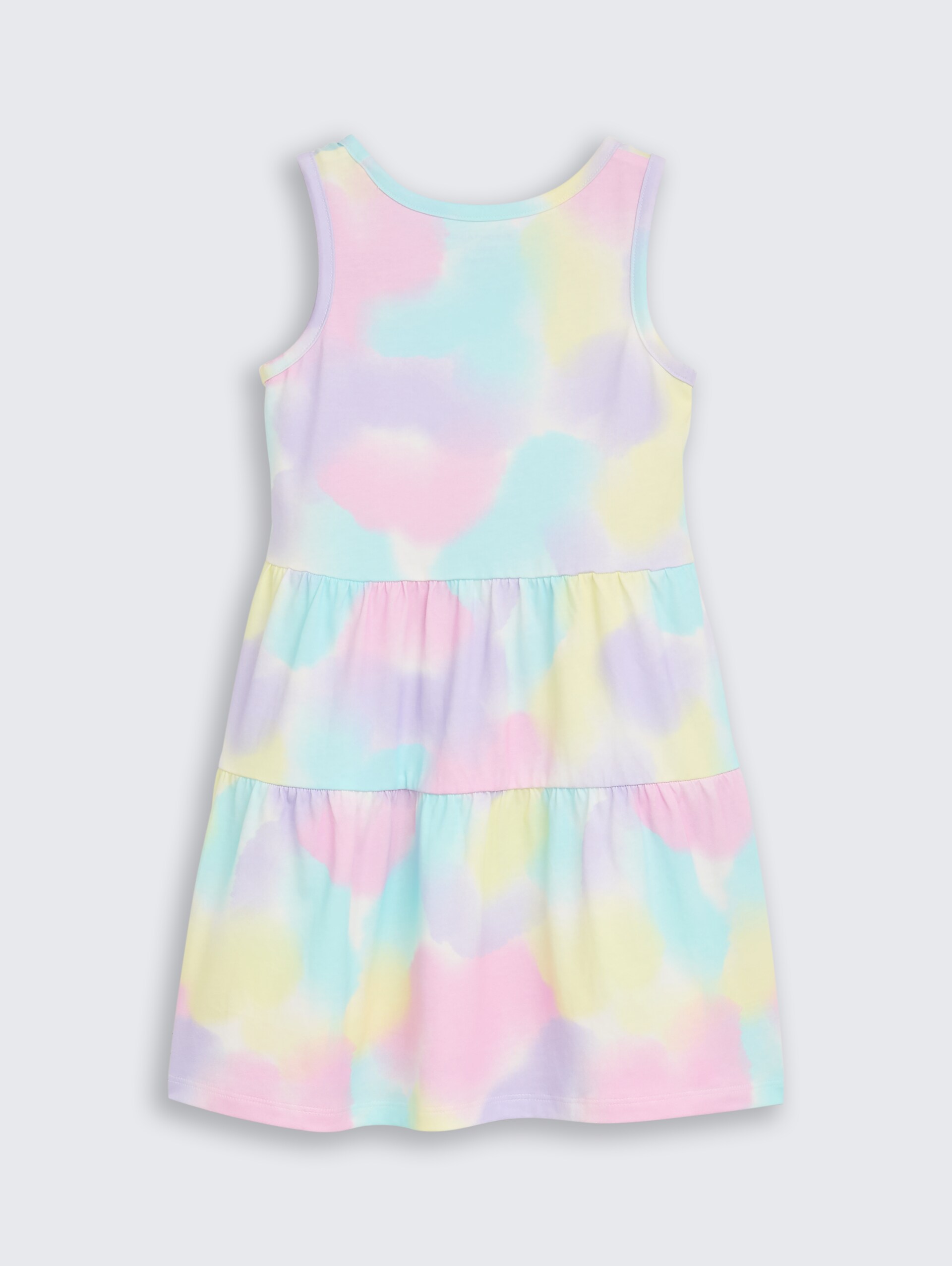 Minijurk met batikpatroon - rainbow watercolor print