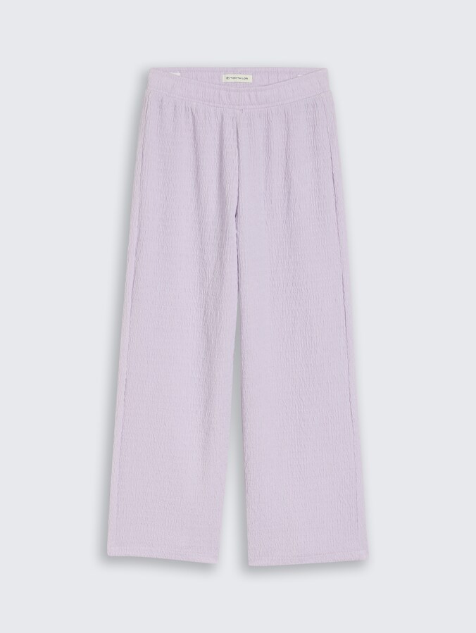Wide Leg Hose mit Struktur von Mini Girls, cool lilac