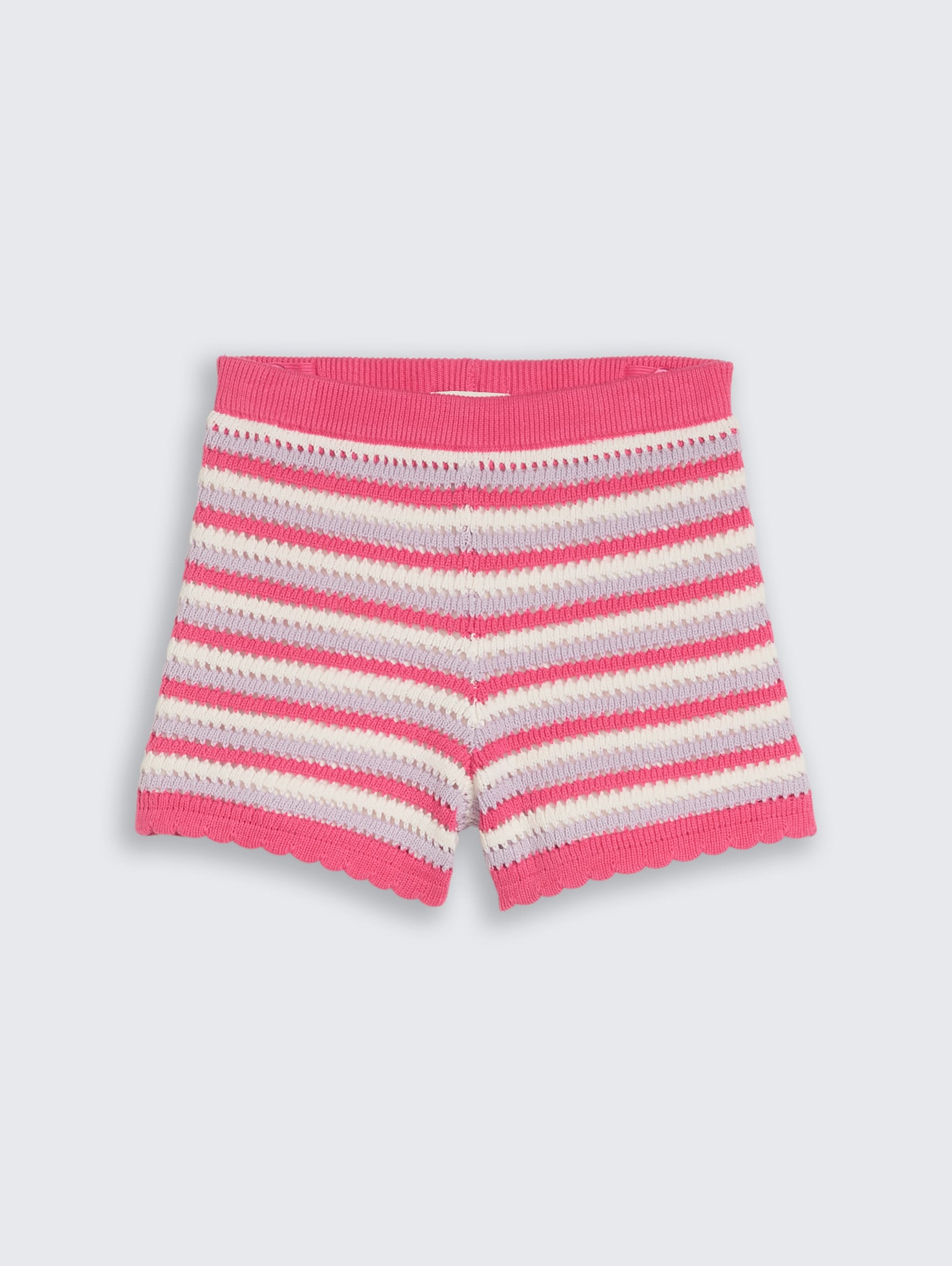 Korte broek met streepmotief - pink lilac stripe design - Product vooraanzicht