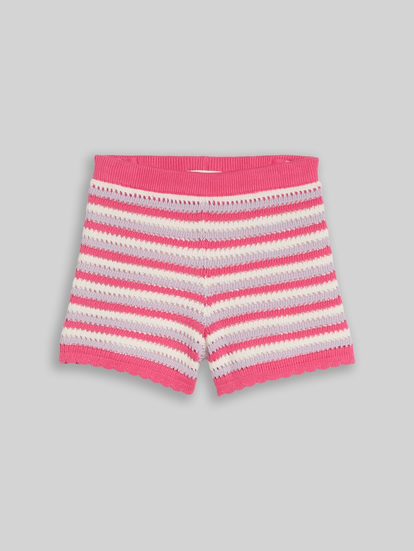 Shorts mit Streifenmuster von Mini Girls, pink lilac stripe design