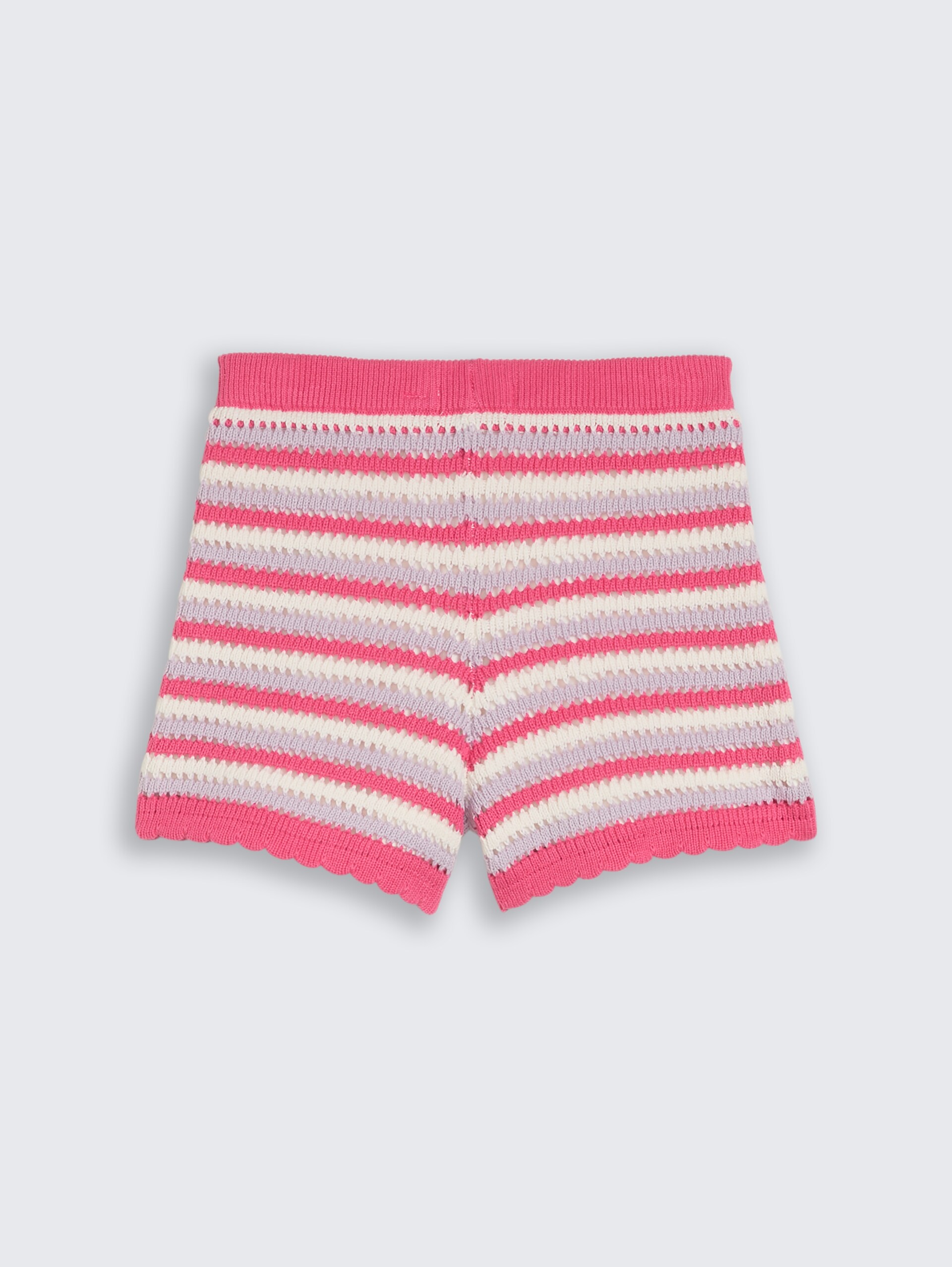 Korte broek met streepmotief - pink lilac stripe design