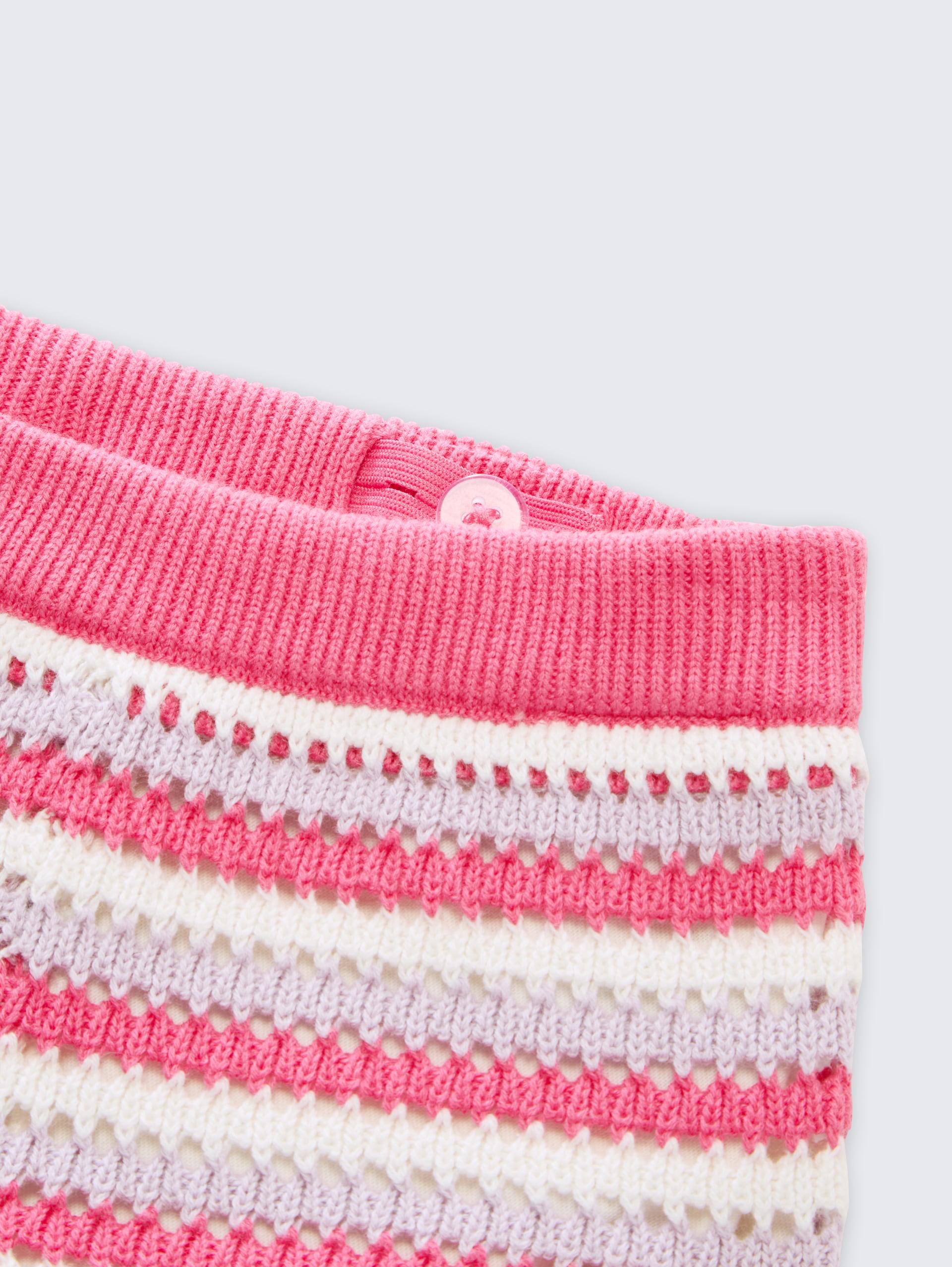 Korte broek met streepmotief - pink lilac stripe design - Detailaanzicht model
