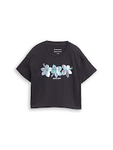 Geselecteerd, Cropped T-shirt met glitterprint door Tom Tailor, grauw