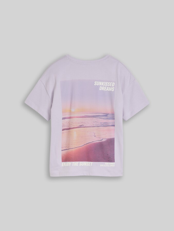 Oversize T-Shirt mit Rückenprint von Teen Girls, cool lilac