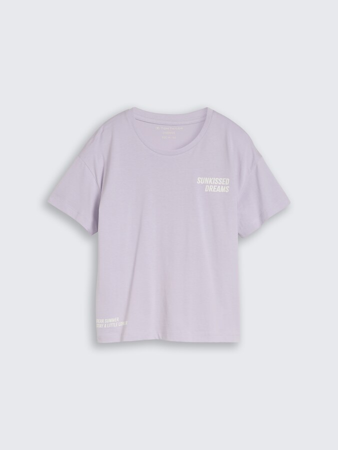 Oversize T-Shirt mit Rückenprint von Teen Girls, cool lilac