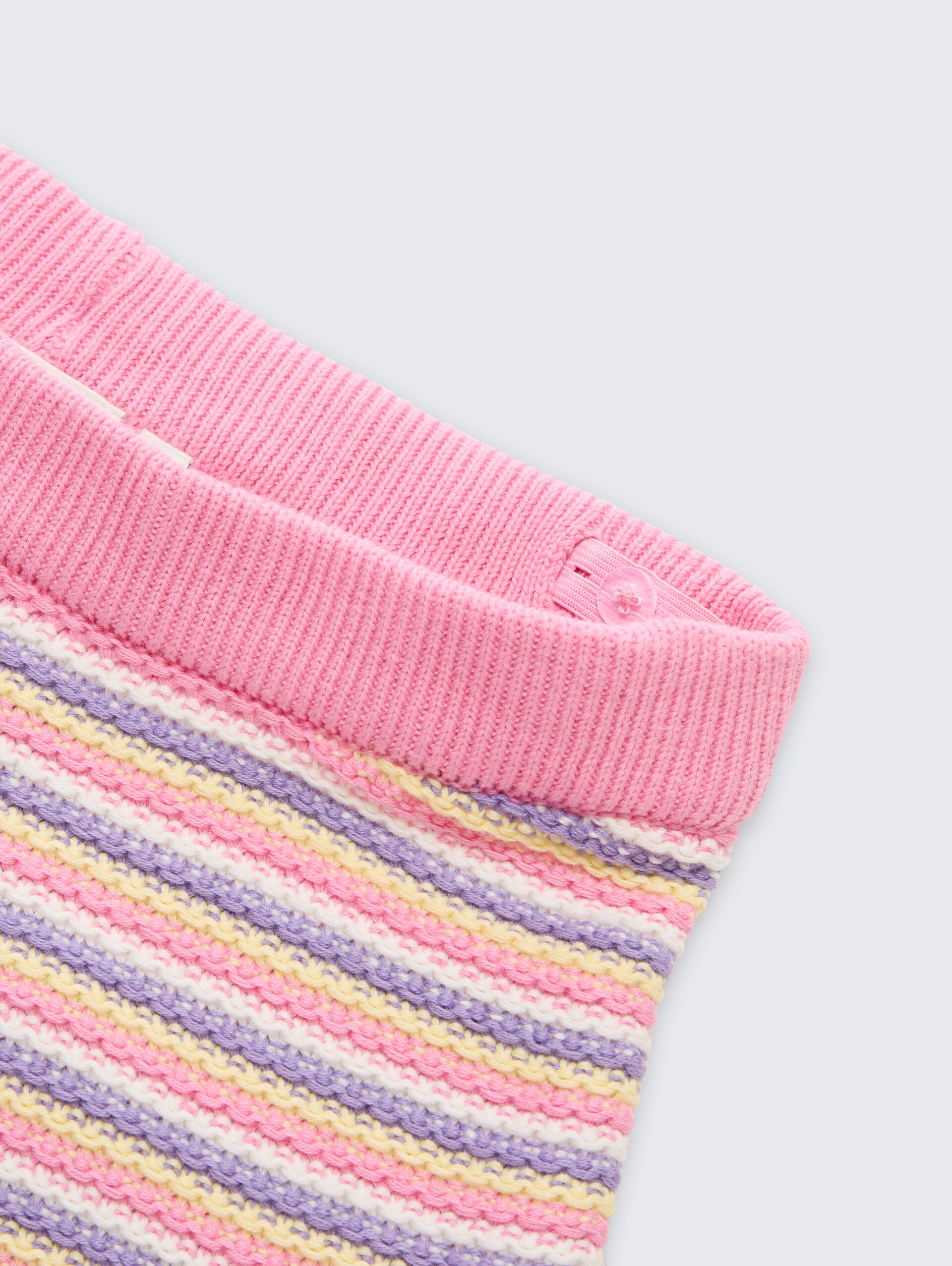 Shorts in gehaakte look - multicolor knitted stripe