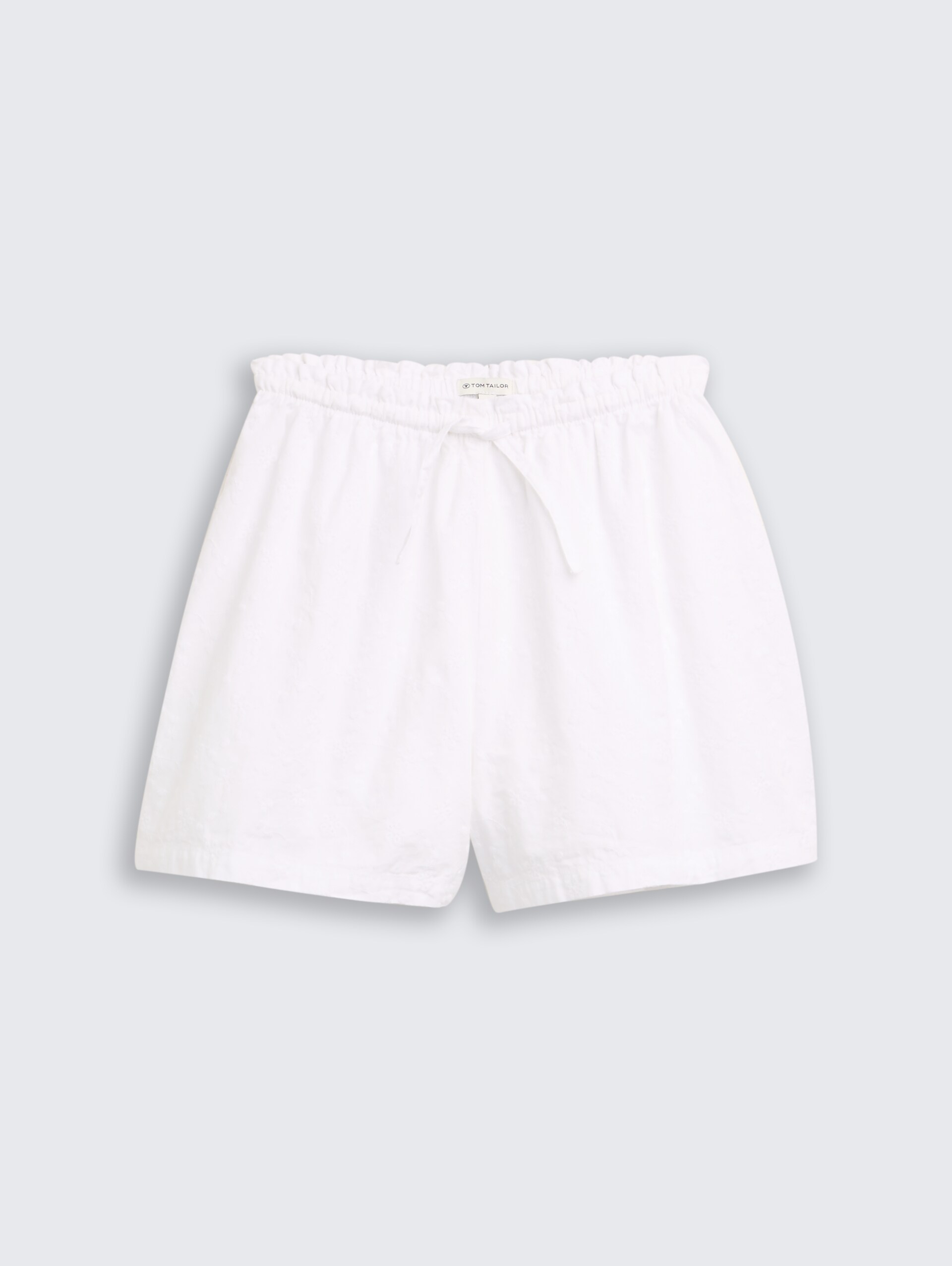Korte broek met borduursel - White - Product vooraanzicht