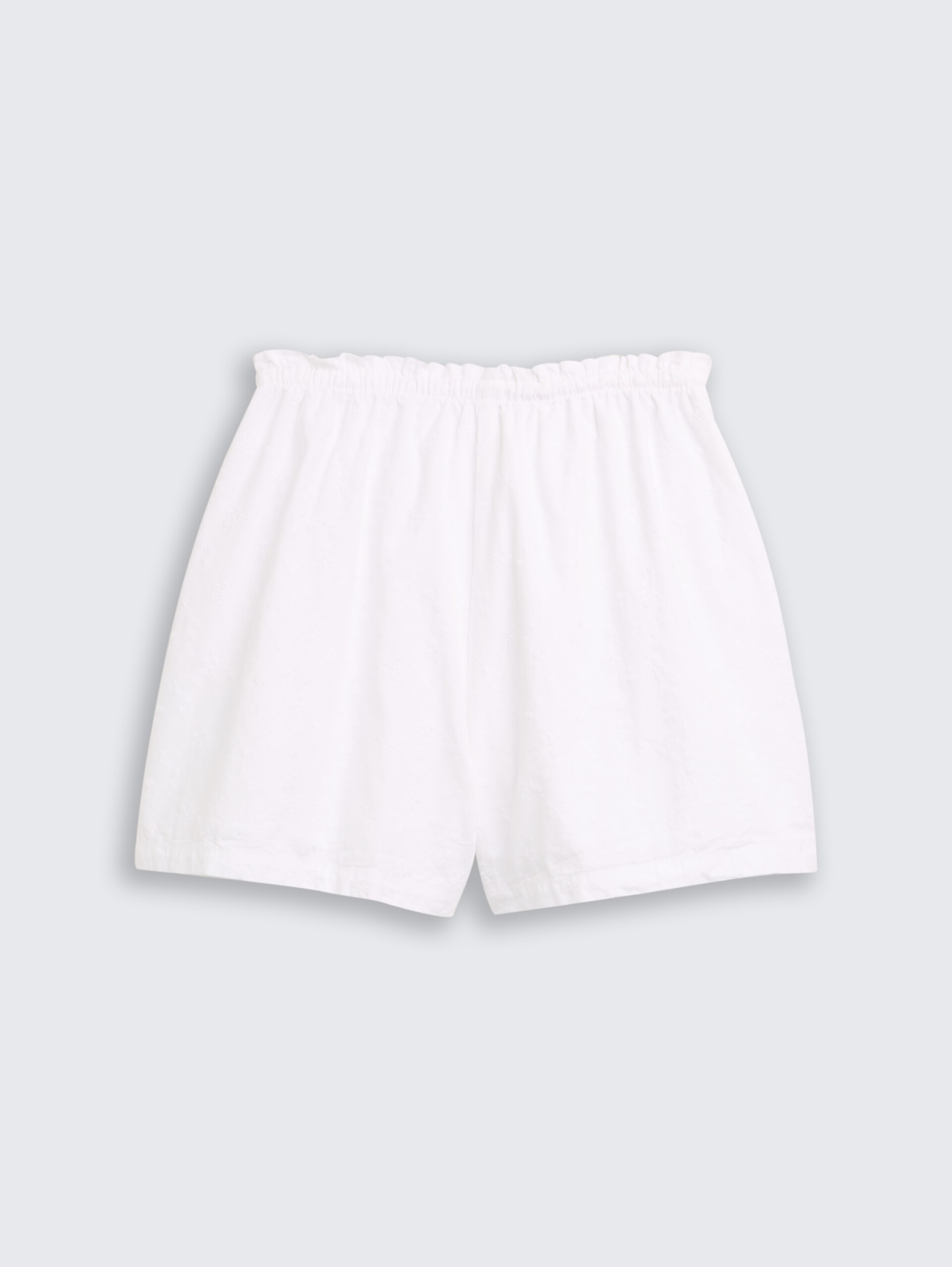 Korte broek met borduursel - White