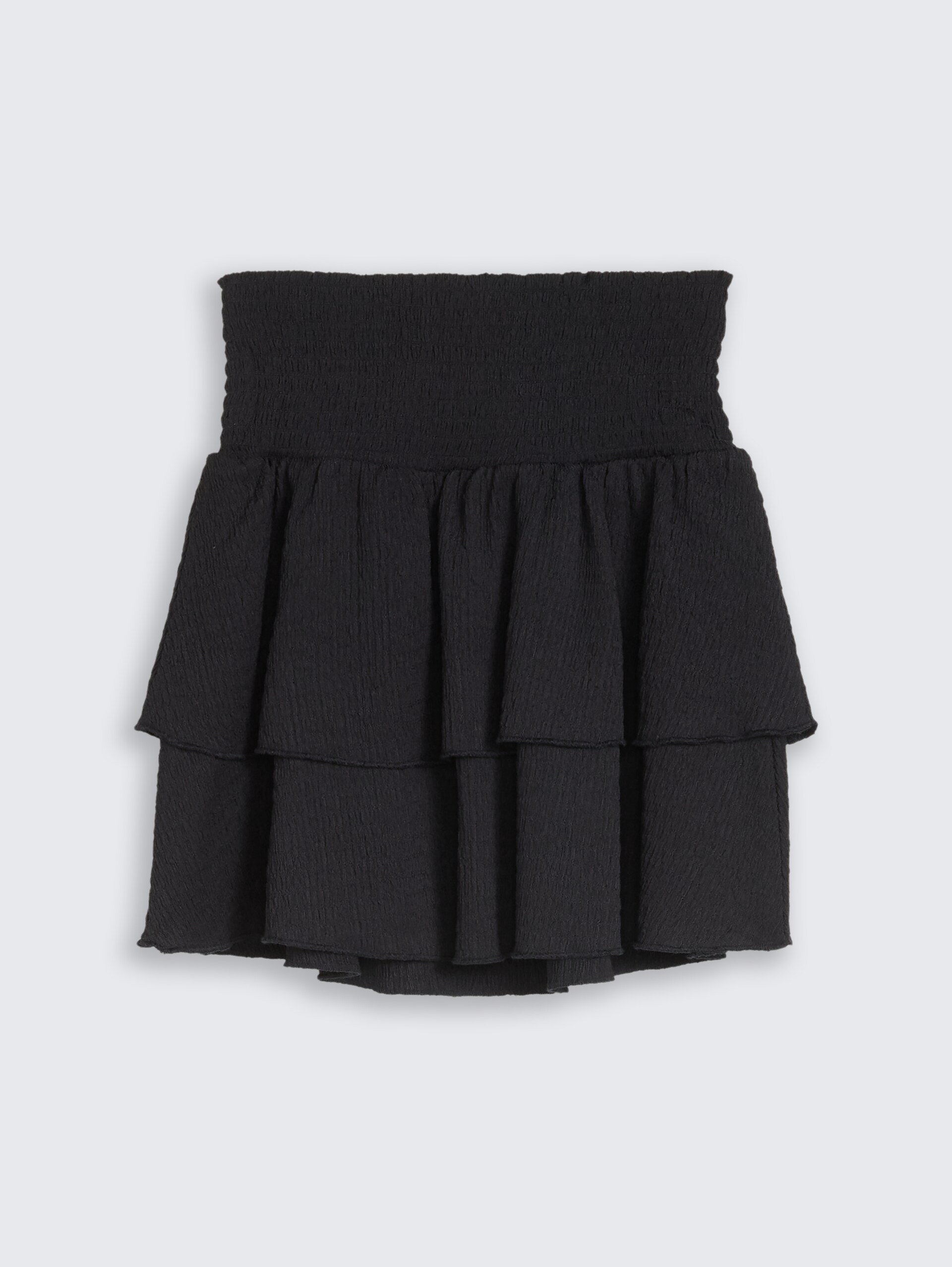 Minirok met volants - coal grey