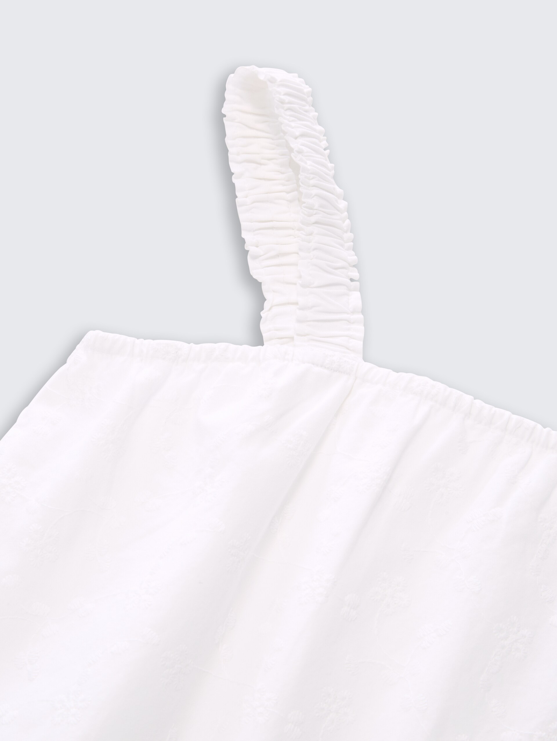 Cropped top met borduursel - White - Detailaanzicht model