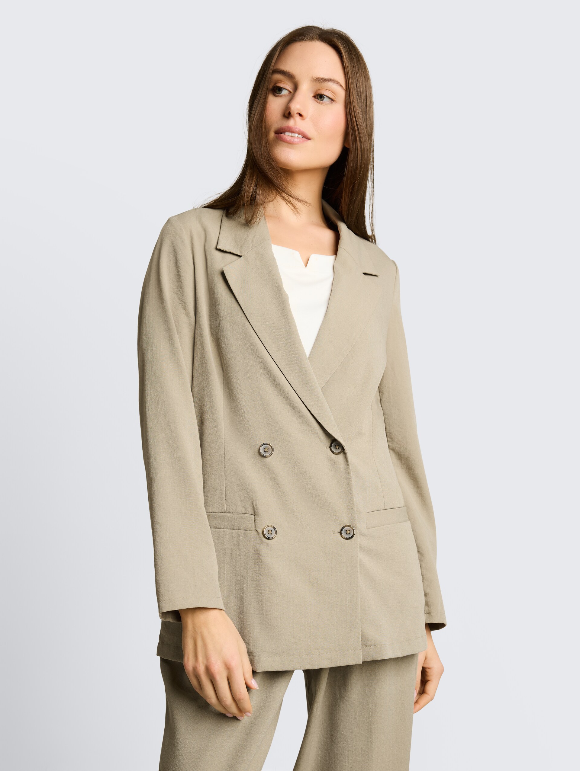 Loose Fit Blazer mit Taschen - Silver Olive