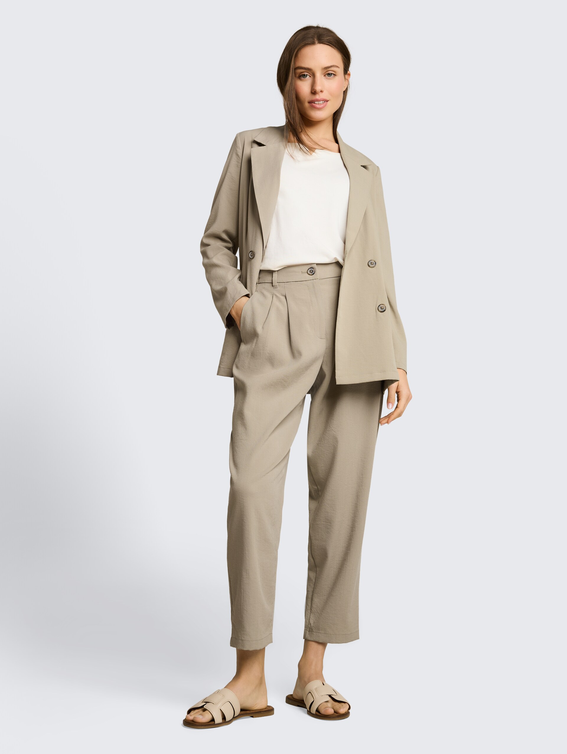 Loose Fit Blazer mit Taschen - Silver Olive