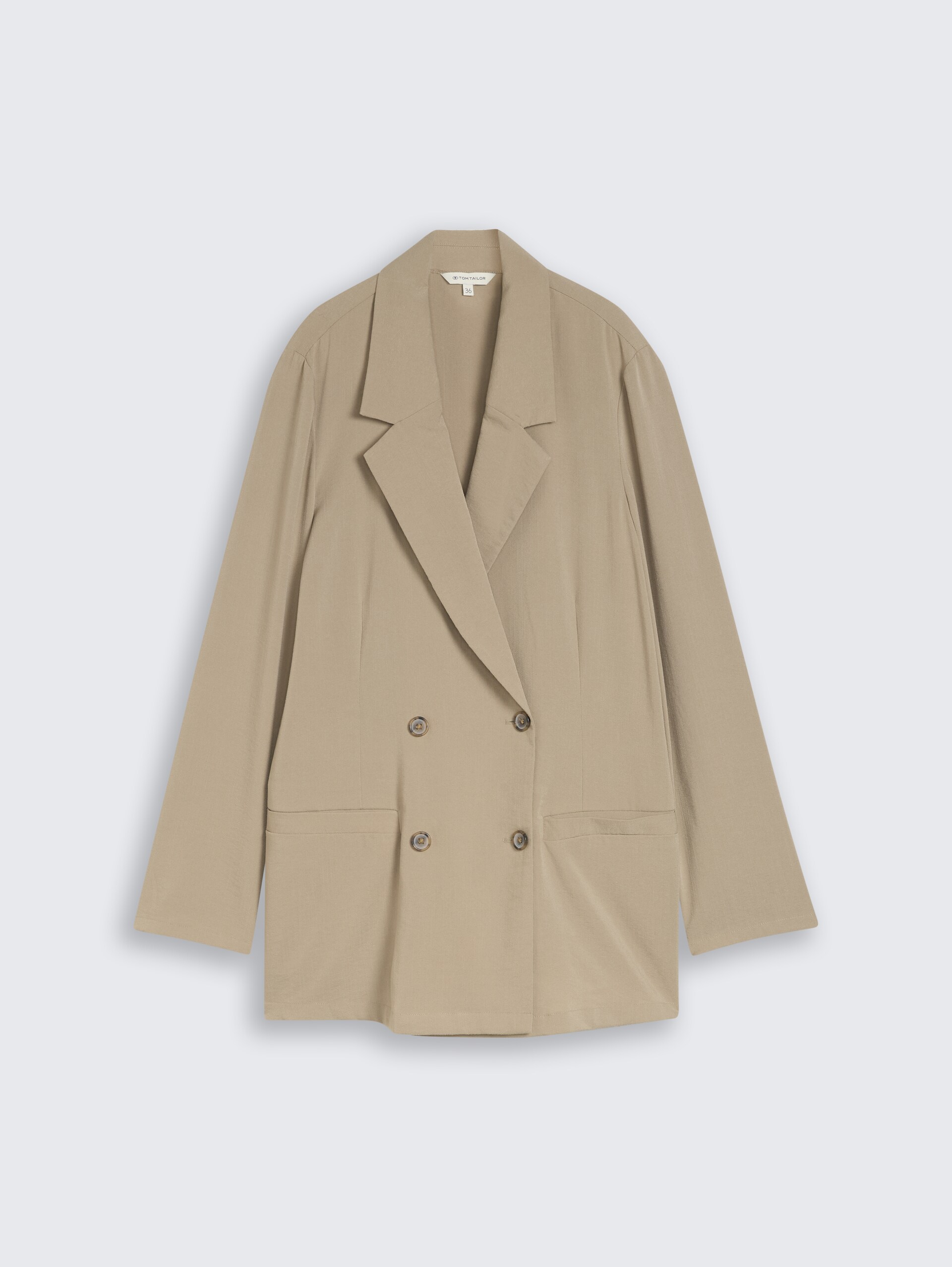 Loose Fit Blazer mit Taschen - Silver Olive