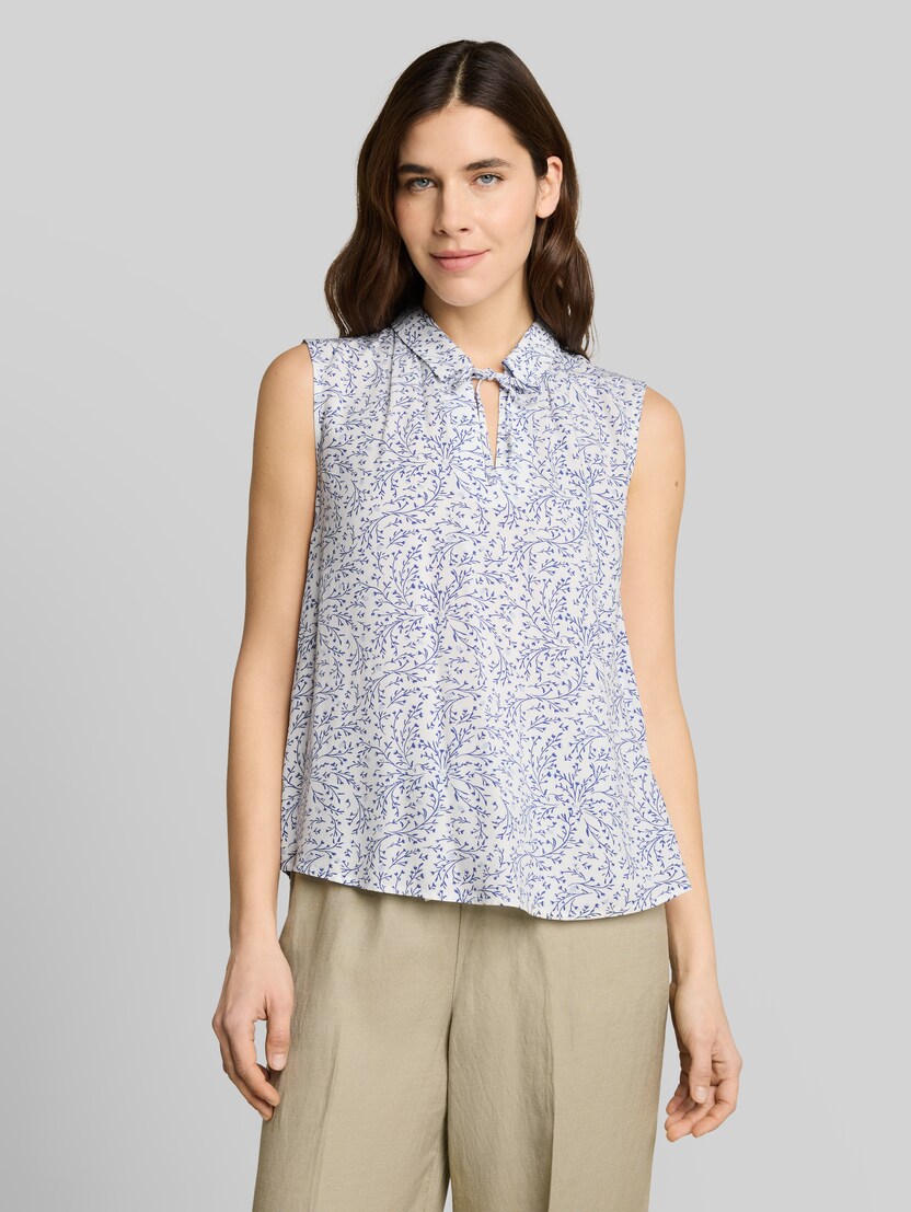 Blusentop mit Muster von Women, white small leaves design
