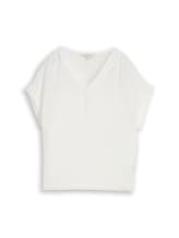 Sélectionné, Blouse ample à encolure en V par Tom Tailor, blanc