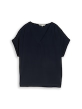 Non sélectionné, Blouse ample à encolure en V par Tom Tailor, bleu