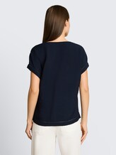 Blouse ample à encolure en V - sky captain blue - Découpe Vue arrière du modèle