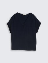 Blouse ample à encolure en V - sky captain blue - Vue de face du produit