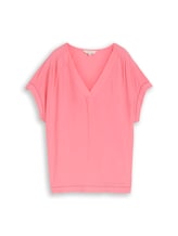 Non sélectionné, Blouse ample à encolure en V par Tom Tailor, rose