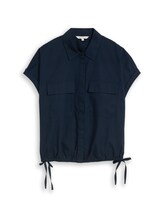 Sélectionné, Blouse ample en popeline par Tom Tailor, bleu