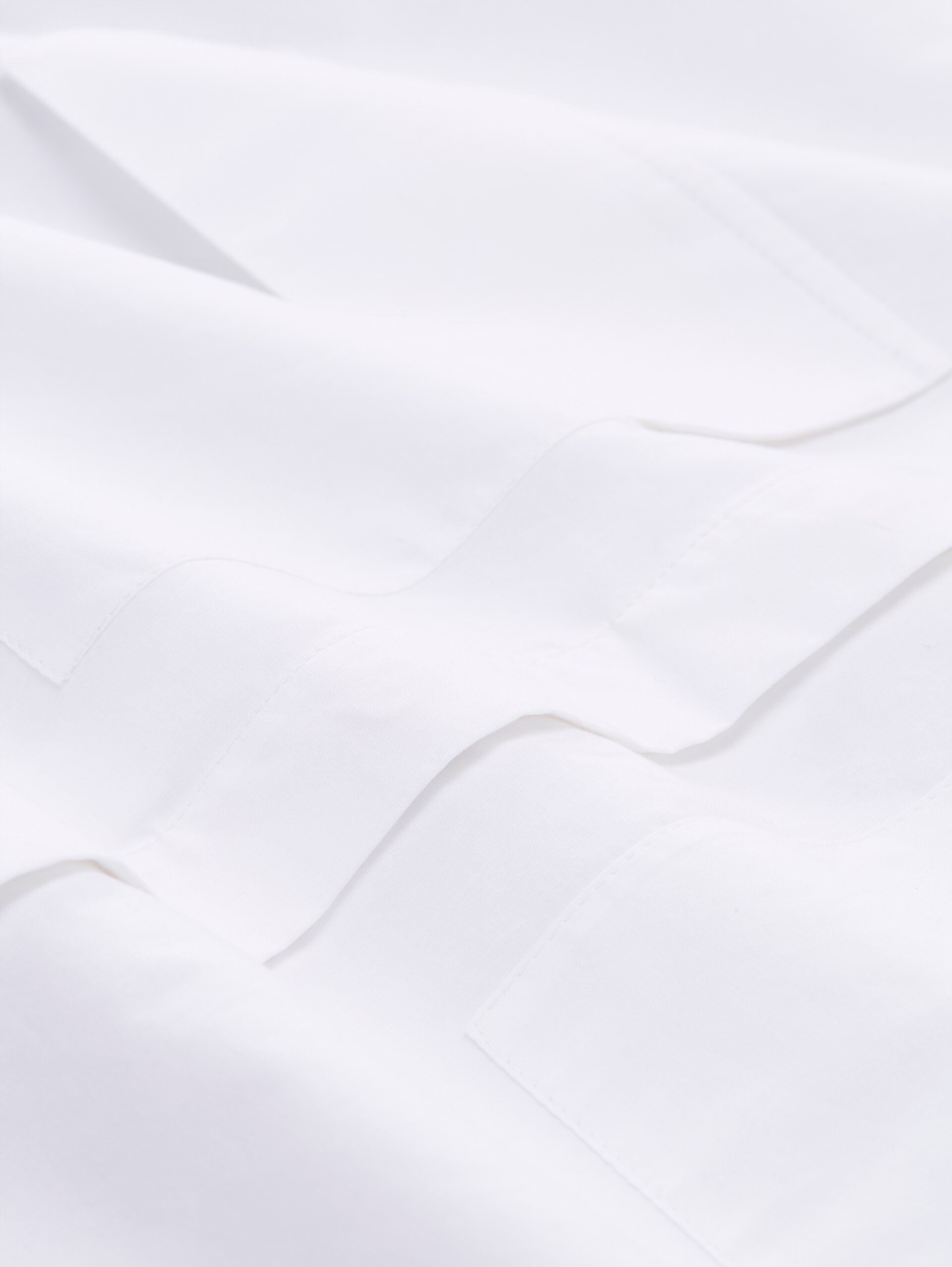 Blouse ample en popeline - White - Vue de la matière