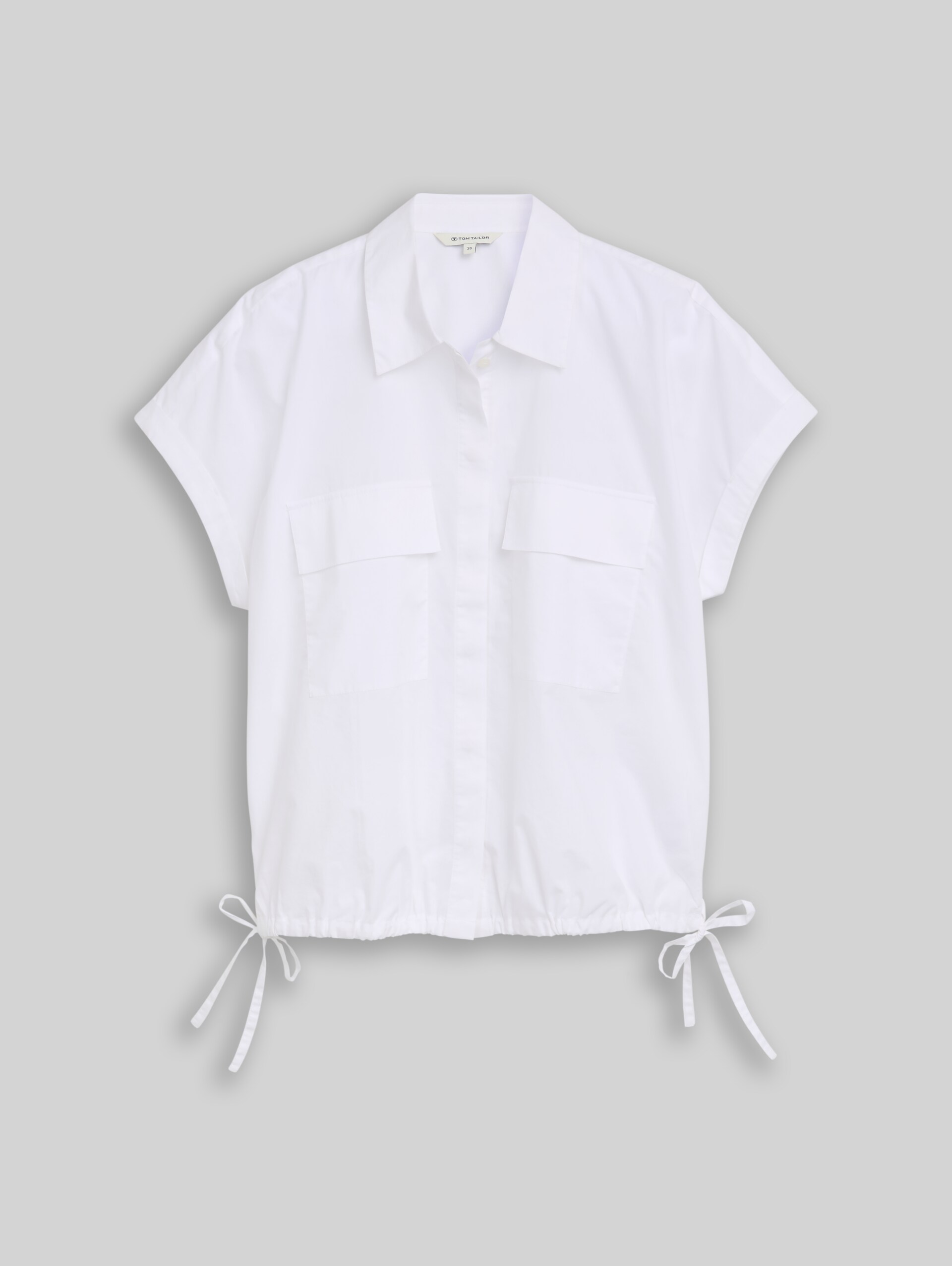 Blouse ample en popeline - White - Vue de face du produit