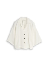 Niet geselecteerd, Oversized mousseline blouse van katoen door Tom Tailor, wit