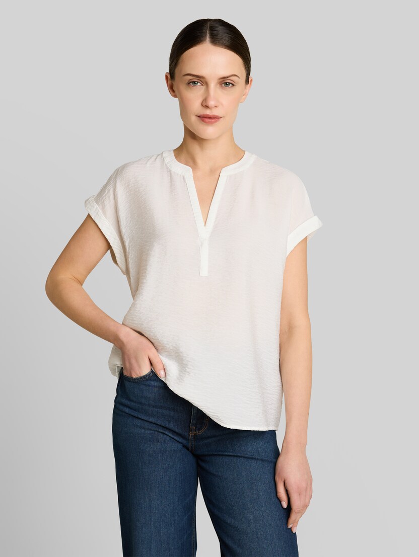 Loose Fit Bluse mit V-Ausschnitt von Women, Whisper White