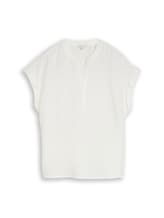 Sélectionné, Blouse ample à encolure en V par Tom Tailor, blanc
