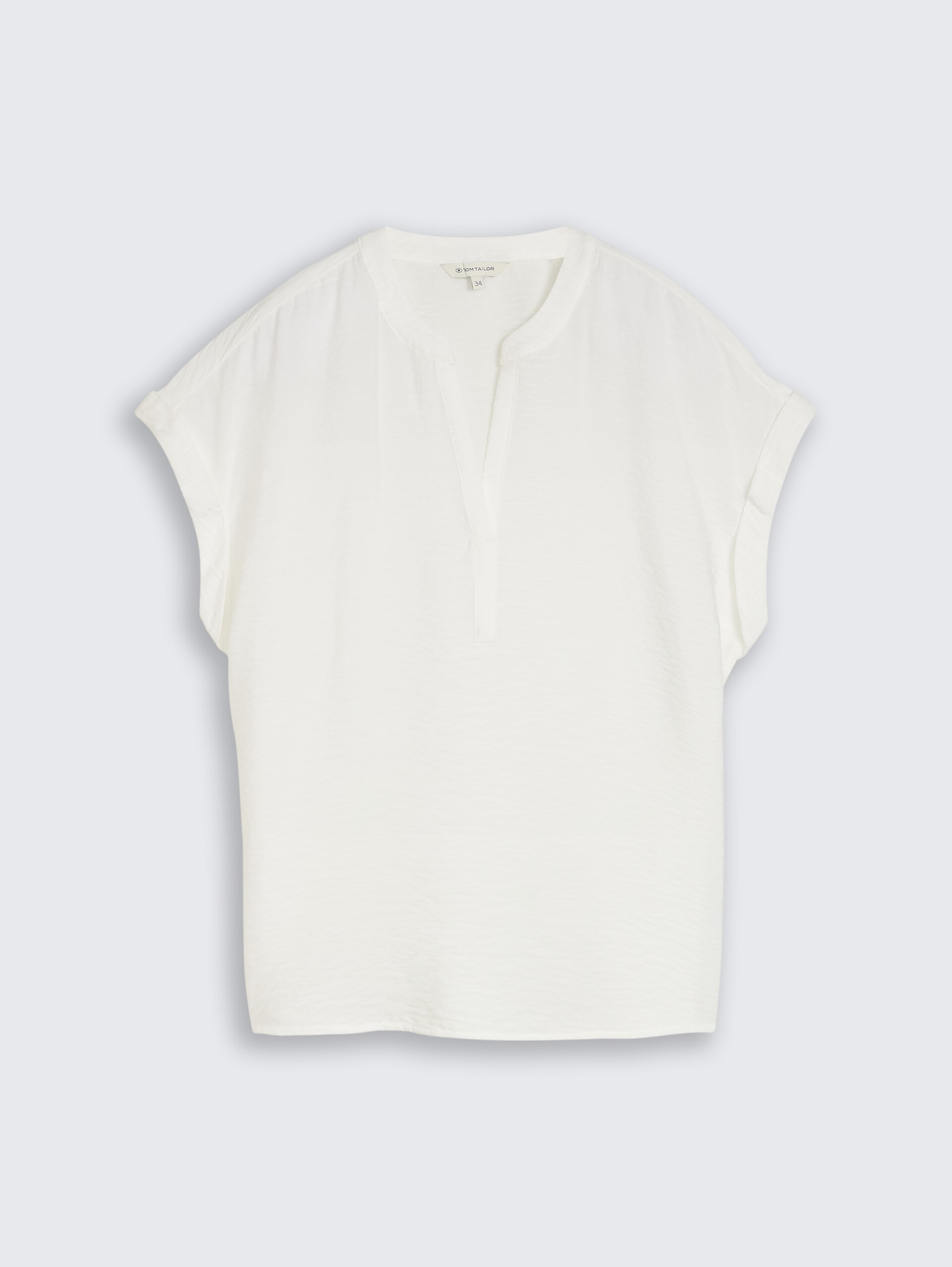 Losvallende blouse met V-hals - Whisper White - Product vooraanzicht