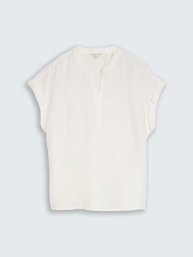 Loose Fit Bluse mit V-Ausschnitt von Women, Whisper White