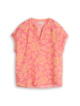 Non sélectionné, Blouse ample à encolure en V par Tom Tailor, orange