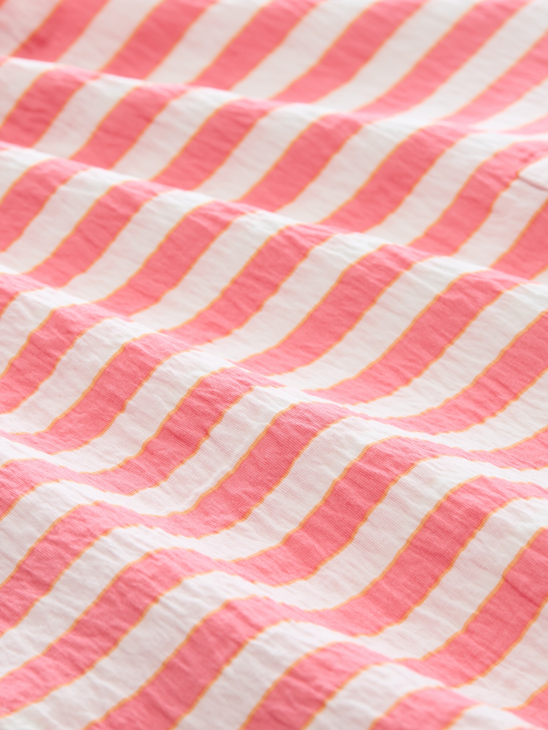 Blouse ample à encolure en V - pink white irregular stripe - Vue de la matière