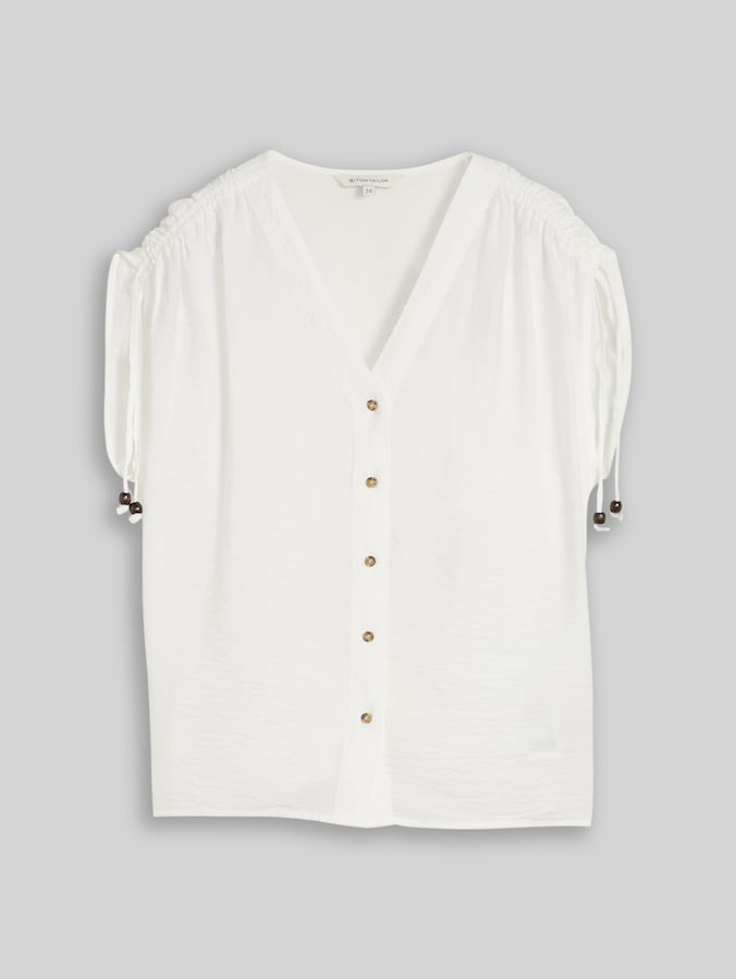 Blouse met V-hals door Women, Whisper White
