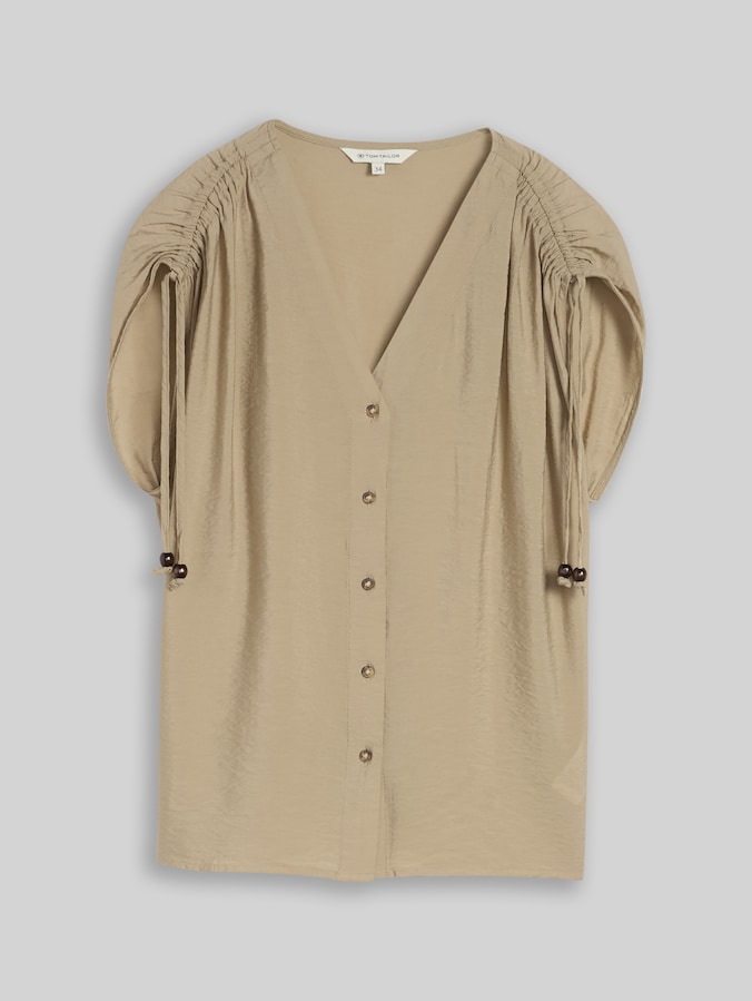 Blouse top with V-neck by Women, Silver Olive