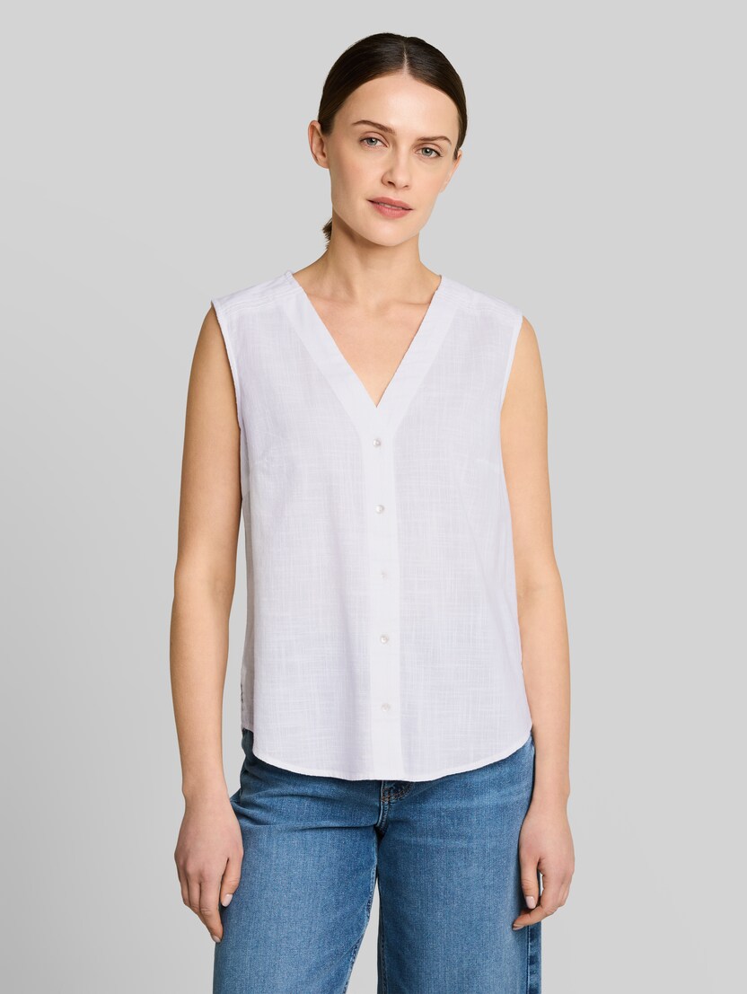 Blusentop aus Baumwolle von Women, White